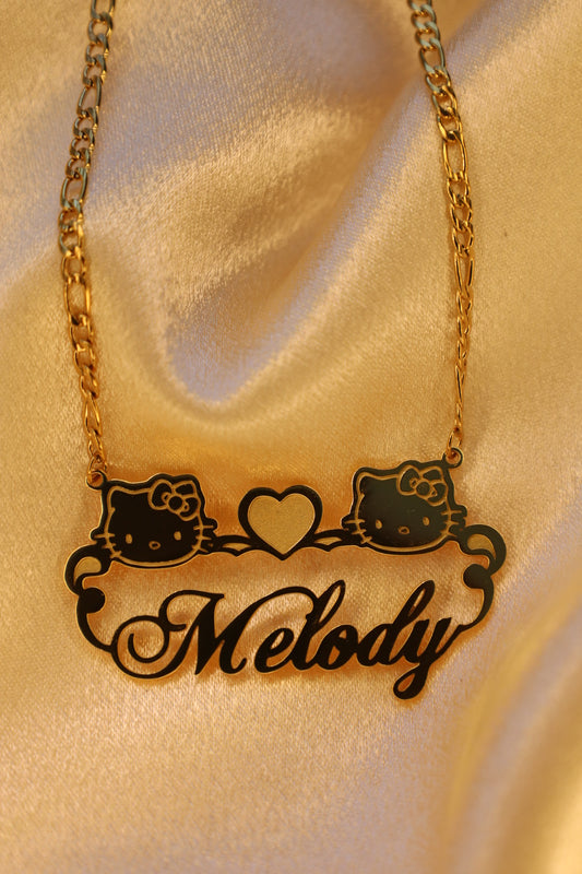 Custom Kitty Double Face Necklace