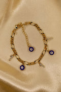 Angel number X evil eye bracelet