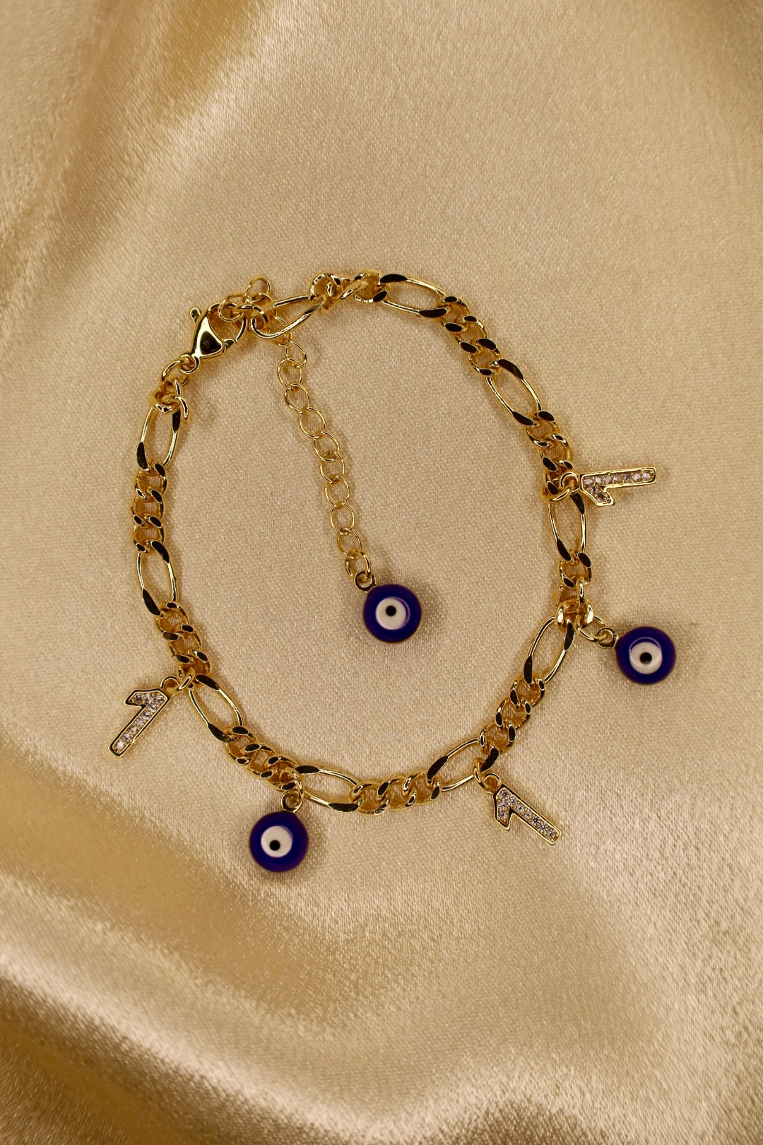 Angel number X evil eye bracelet