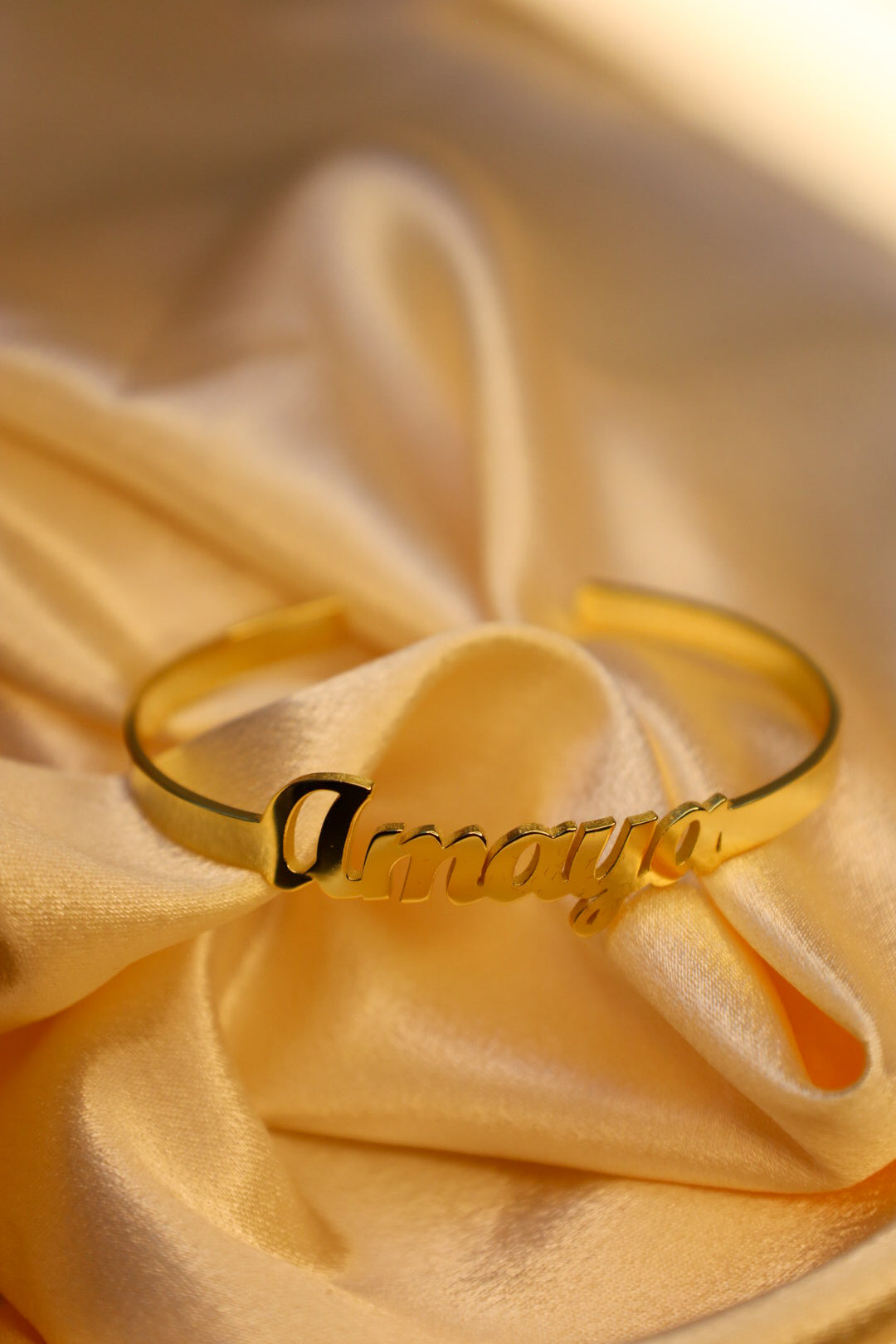 Adjustable Custom Name Cuff Bracelet