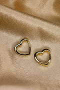 Heart hoop earrings