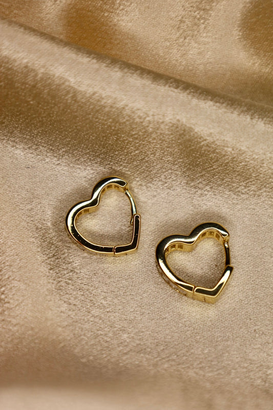 Heart hoop earrings