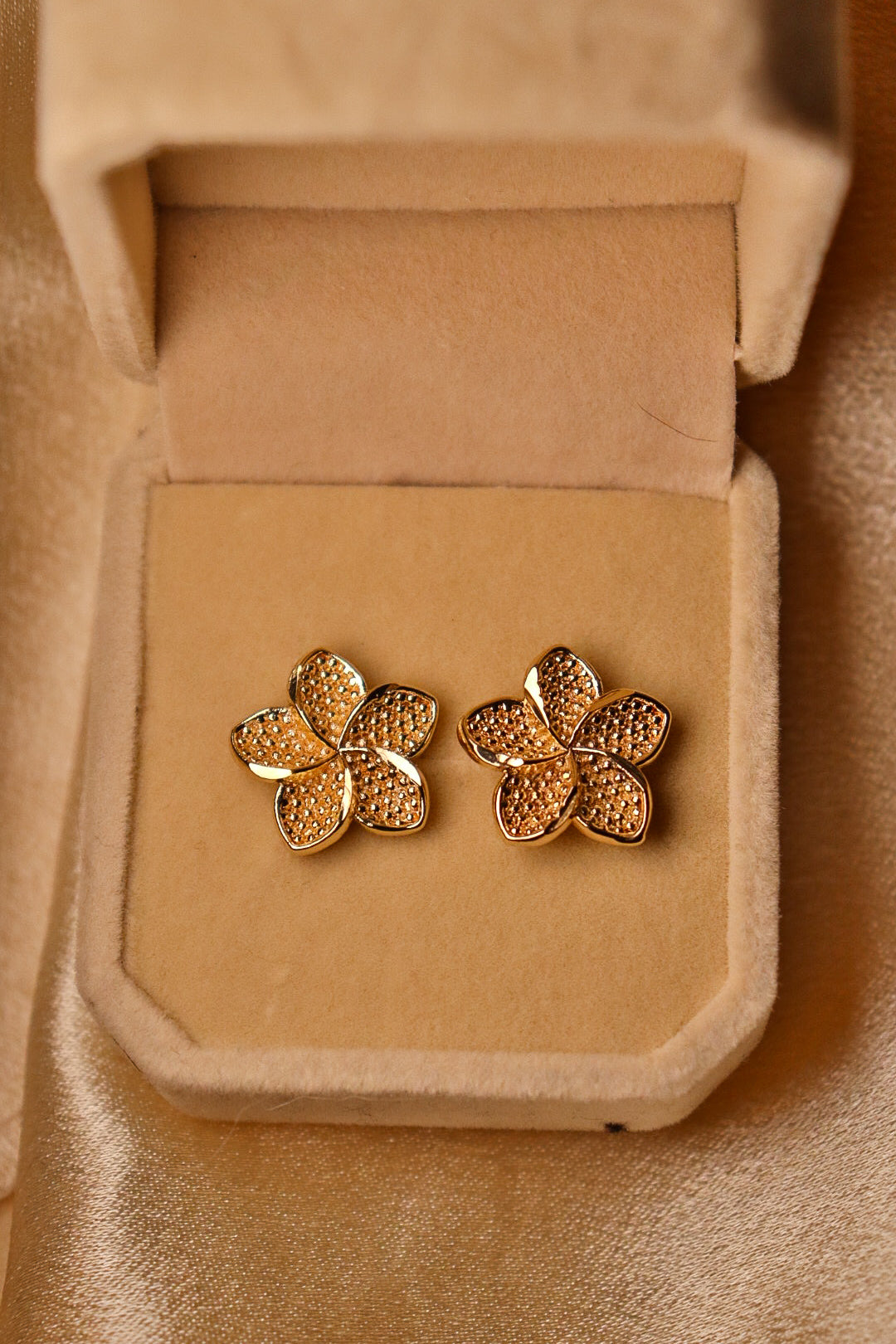 Plumeria Stud Earrings