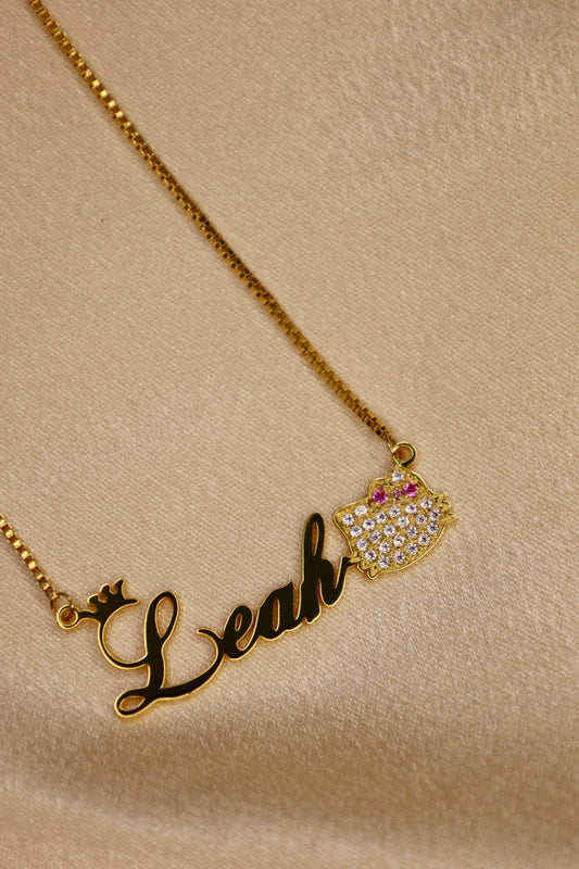 Princess Hello Kitty Name Necklace