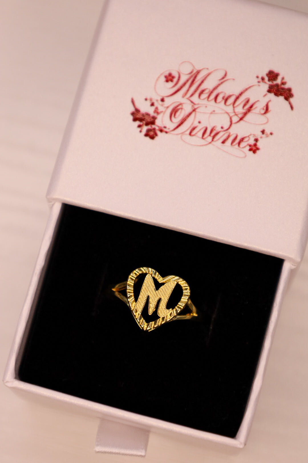 Heart Initial Ring