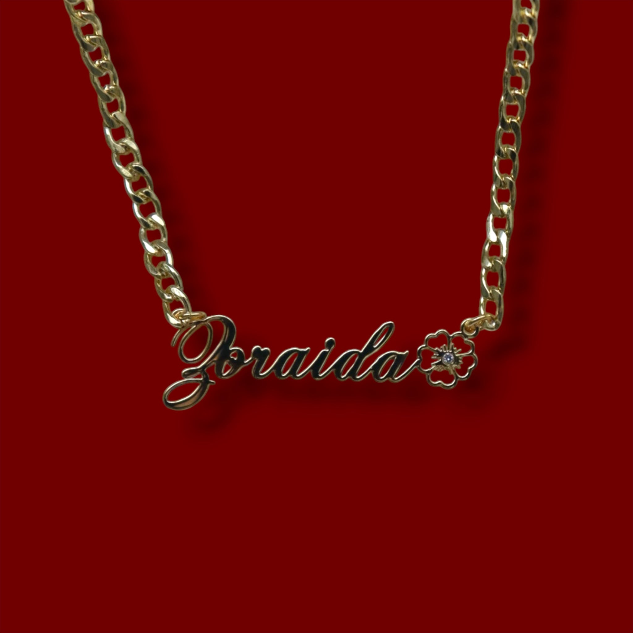 Hibiscus Custom Name Necklace