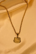 Hello Kitty face necklace