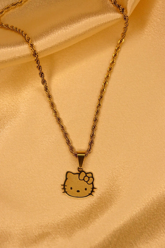 Hello Kitty face necklace