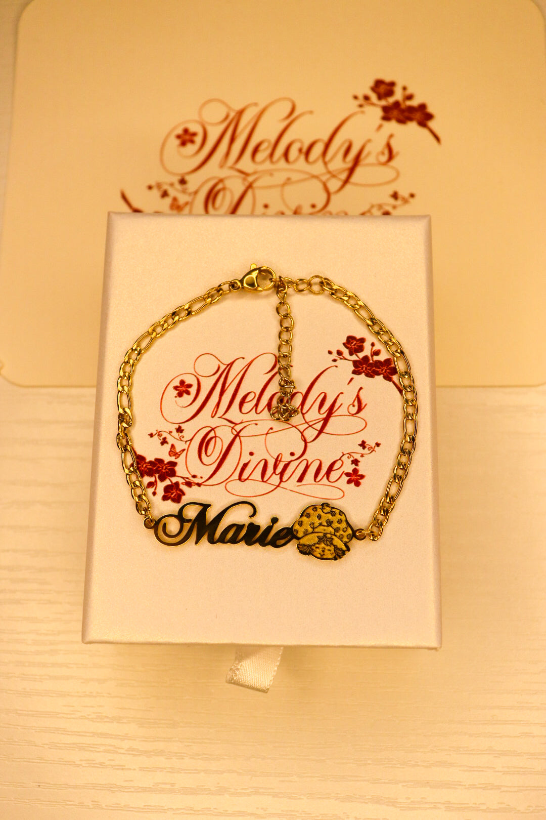 Custom Strawberry Shortcake Name Bracelet (Vintage Inspired)