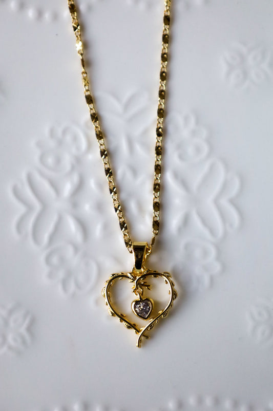 Yours truly heart necklace