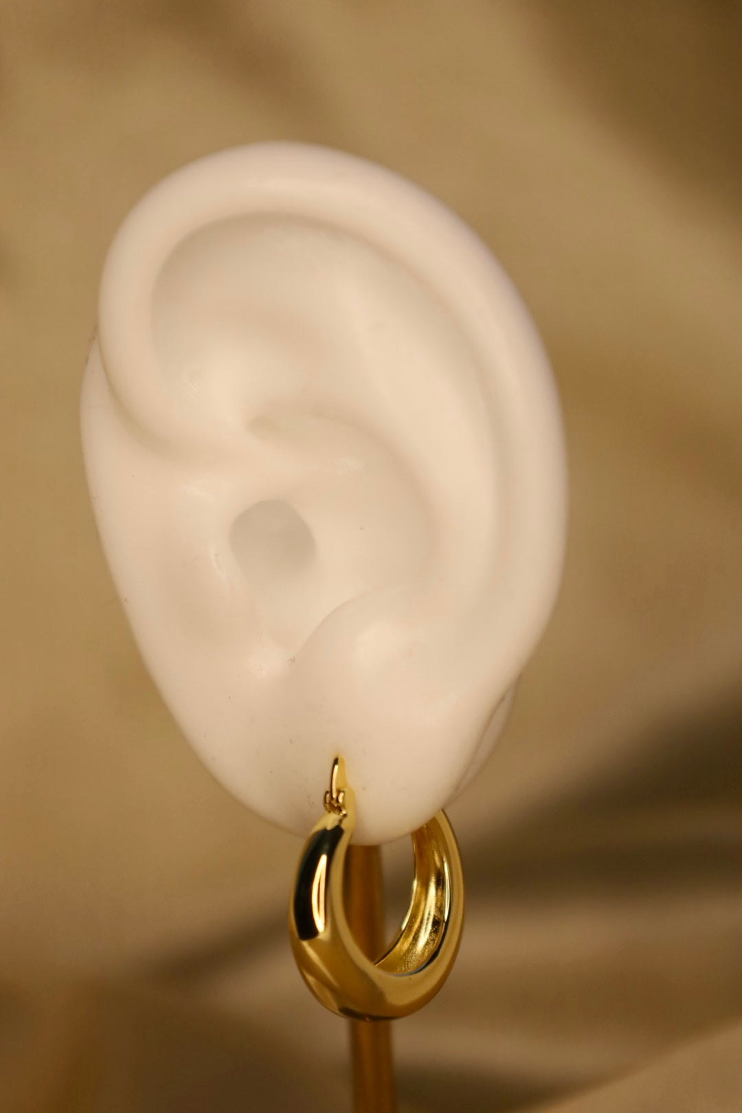 “Seraphine” gold hoop earrings