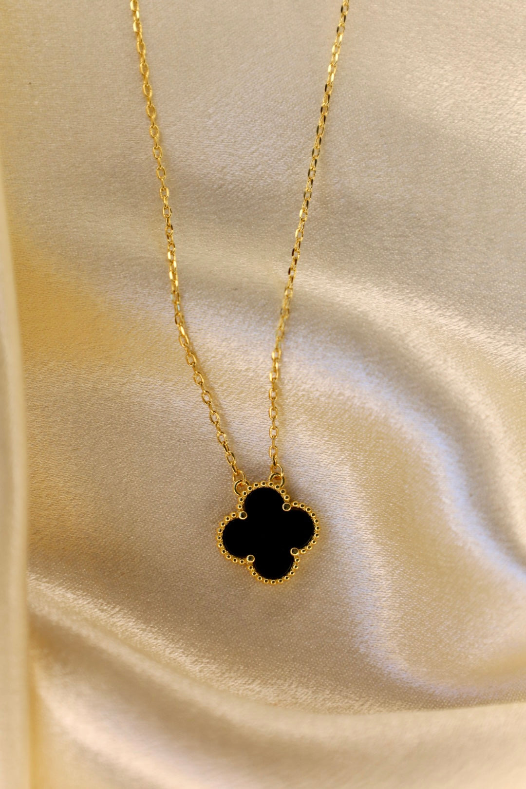 Black clover necklace