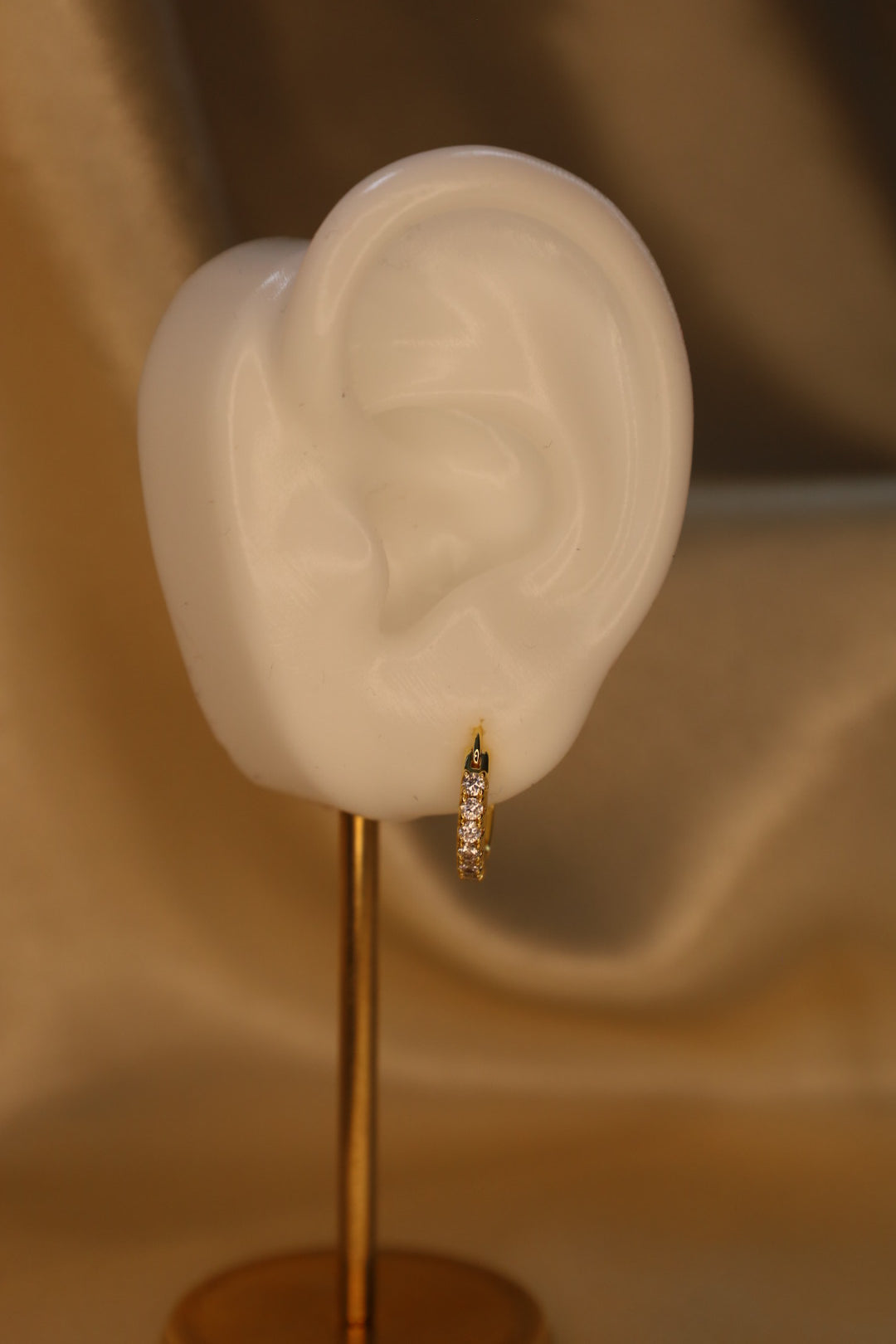 “Lily” bling gold hoop earrings