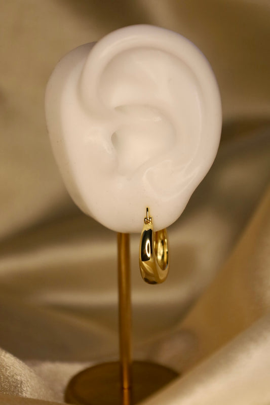 “Seraphine” gold hoop earrings