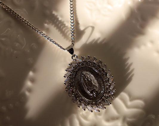 Luxury virgin mary necklace