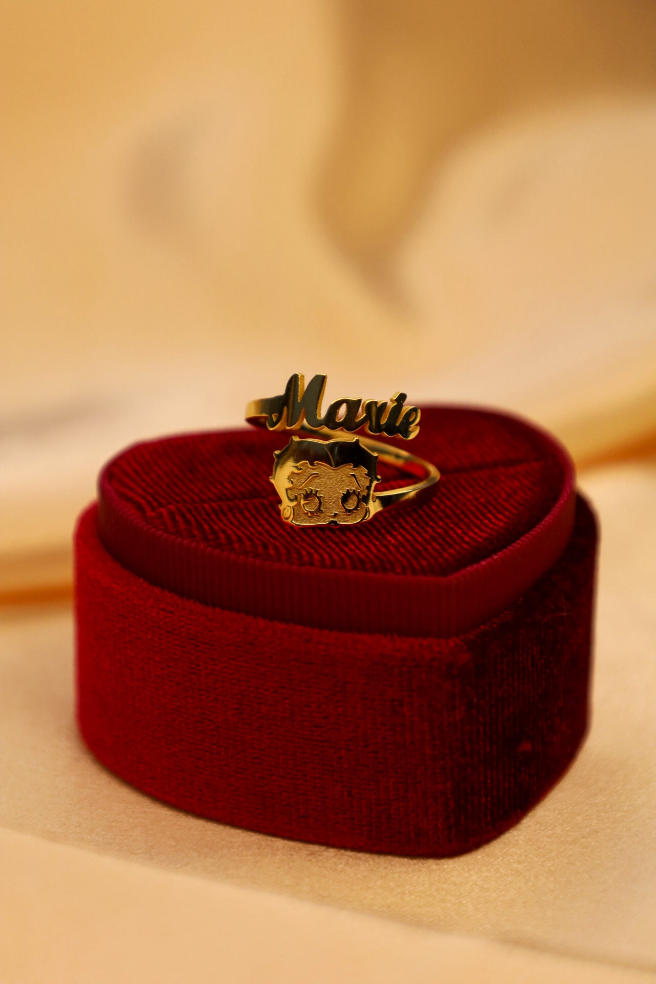 Betty Boop Name Ring