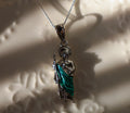 Mini silver San Judas necklace