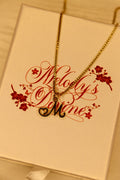 Cursive Heart Initial Necklace