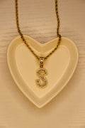 Blinged Initial Necklace