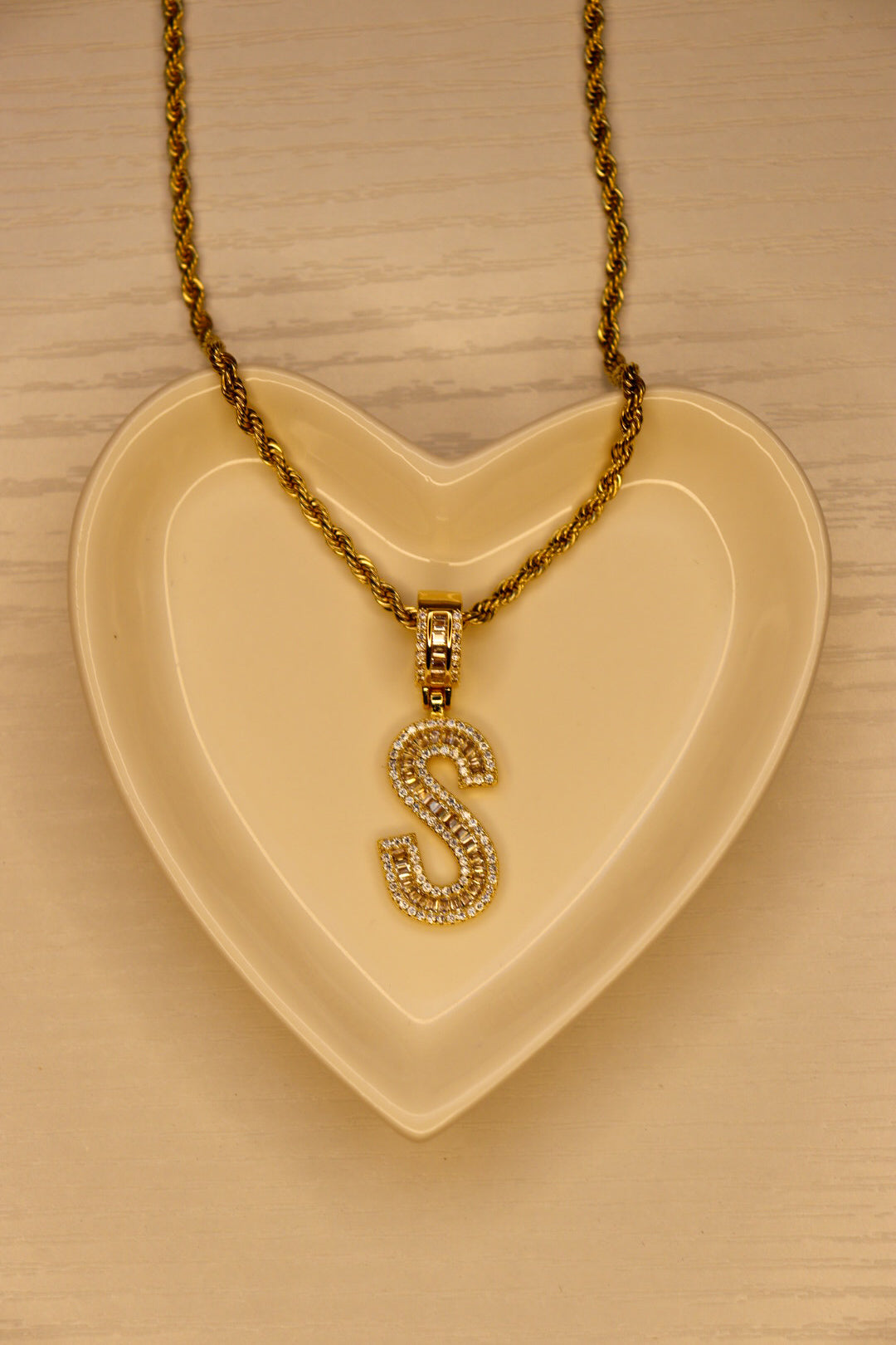 Blinged Initial Necklace