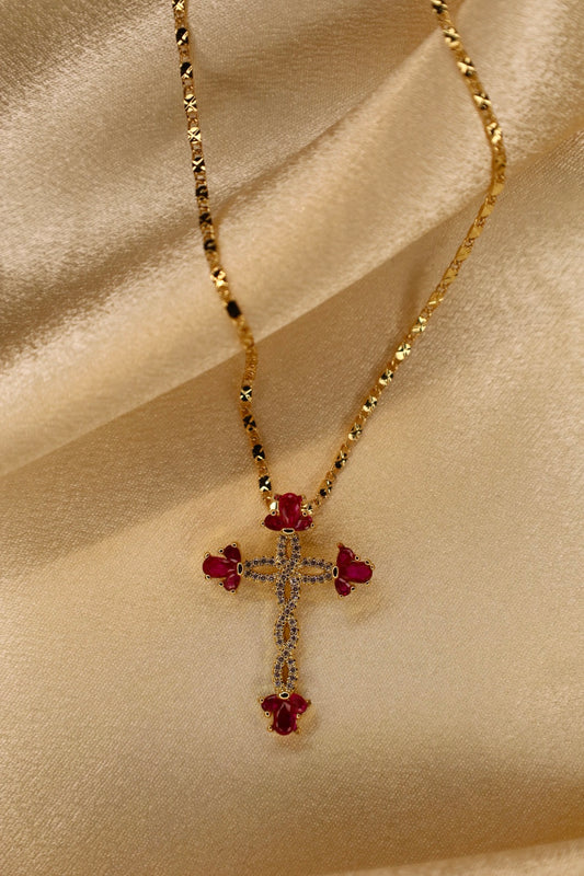 “Cecily” cross necklace