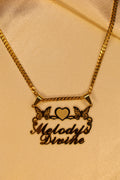 Butterfly Heart Custom Name Necklace