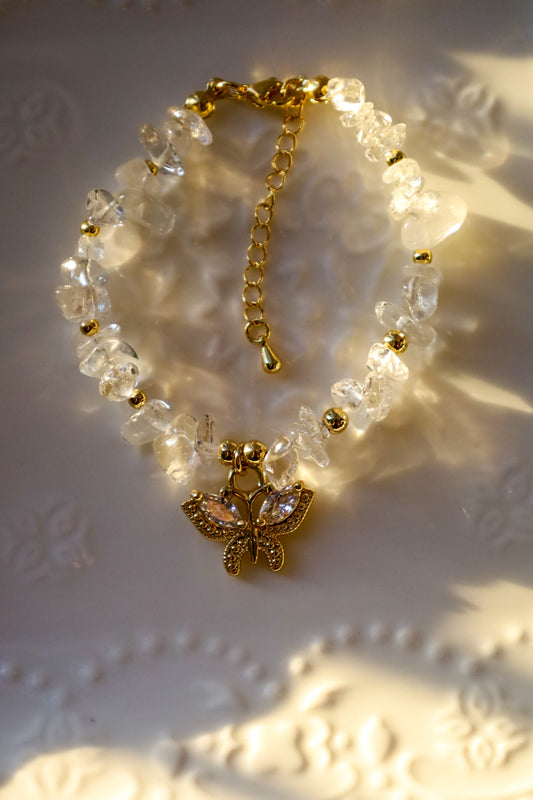 Crystal butterfly bracelet