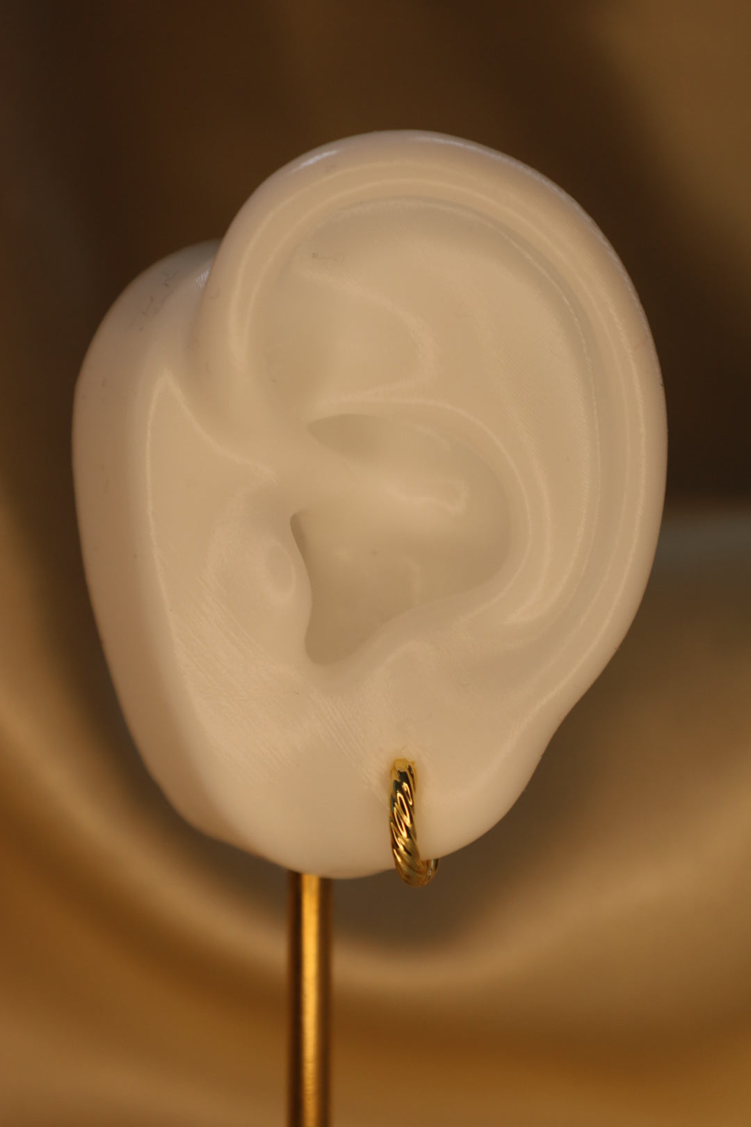 Mini croissant hoops earrings