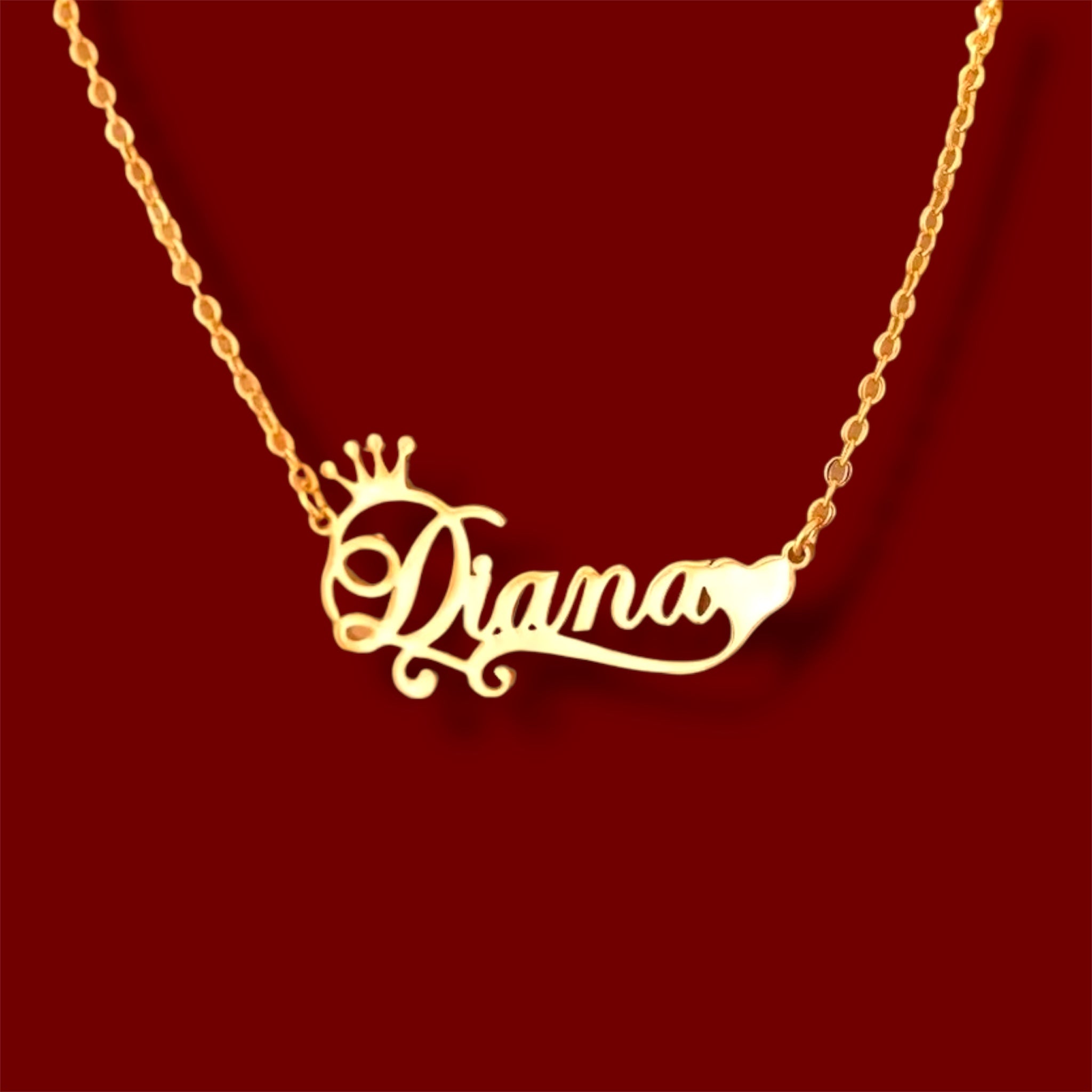 Queen Custom Name Necklace