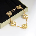 Gold clover bracelet