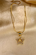 Dainty virgencita star necklace