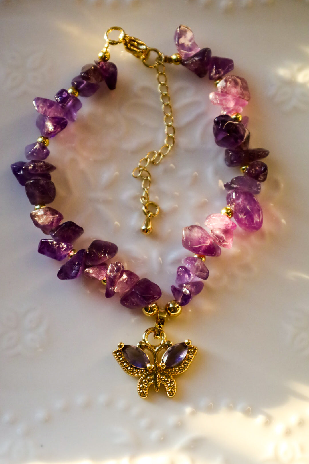 Crystal butterfly bracelet