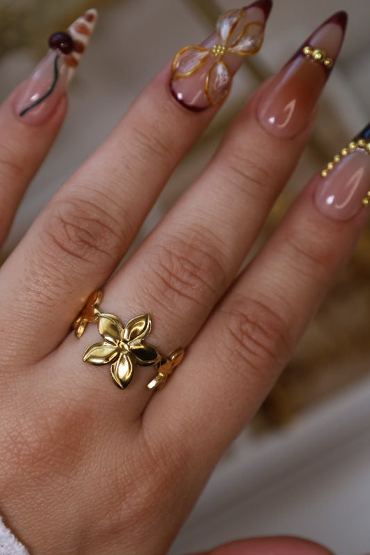 Ethereal Plumeria Band Ring