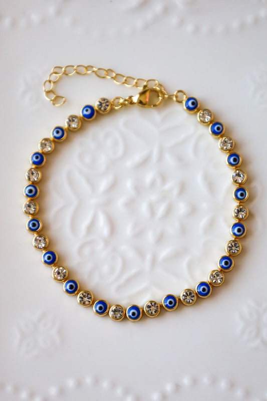 Bling evil eye bracelet