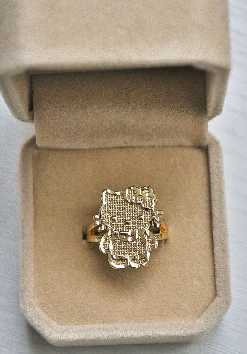 14k Full Hello Kitty Ring