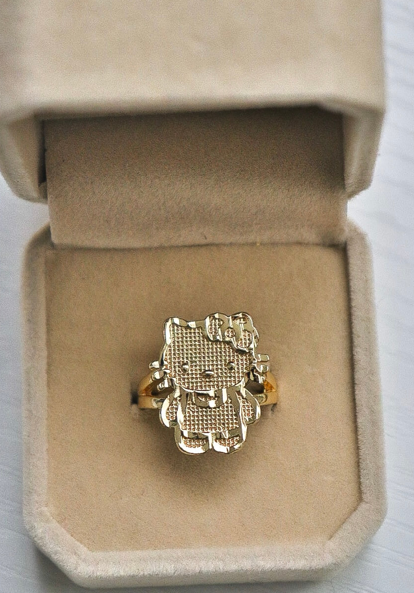 14k Full Hello Kitty Ring