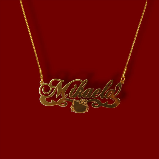 Hello Kitty Custom Nameplate Necklace