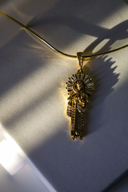 Icy San Judas necklace