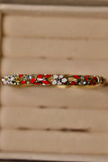 Ruby Flower Bangle