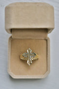 Cross Nugget Ring