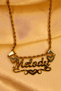 Heart custom nameplate necklace