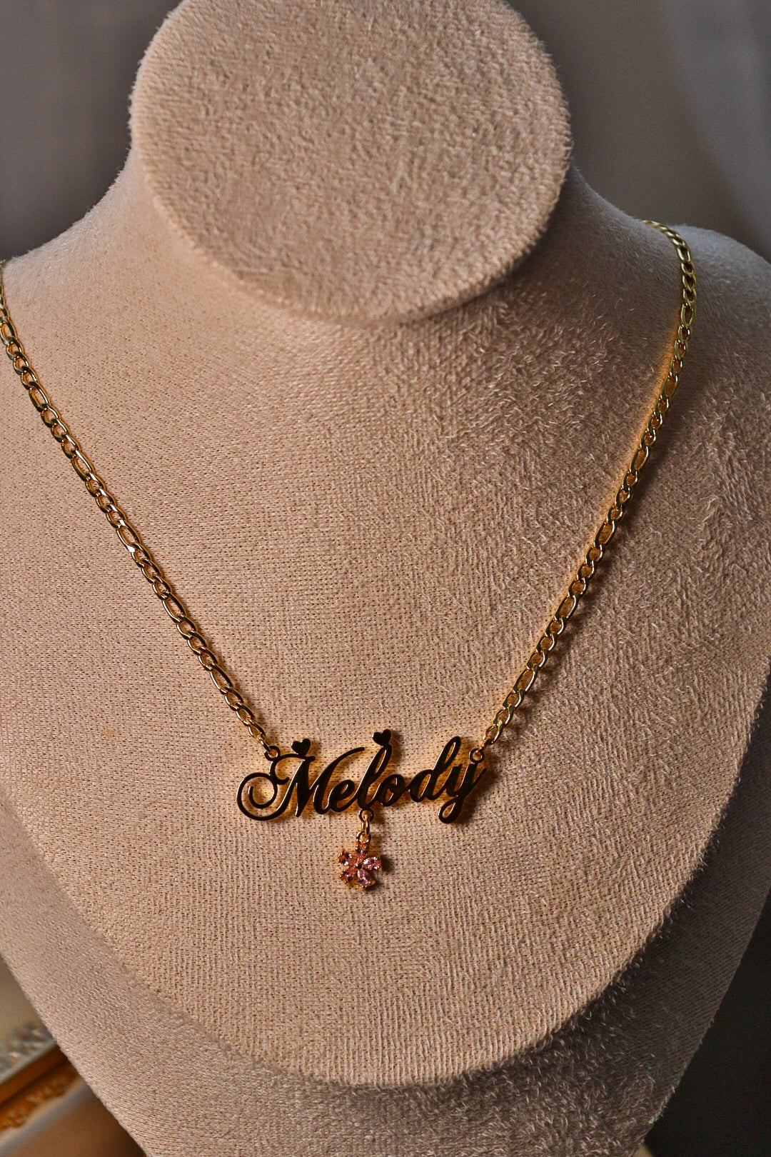 Dainty Flower Name Necklace