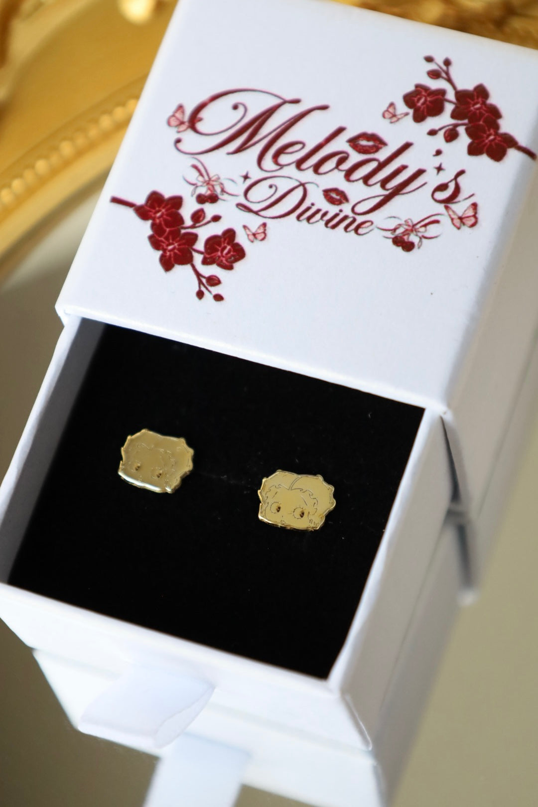 Betty Boop earrings (engraved version)