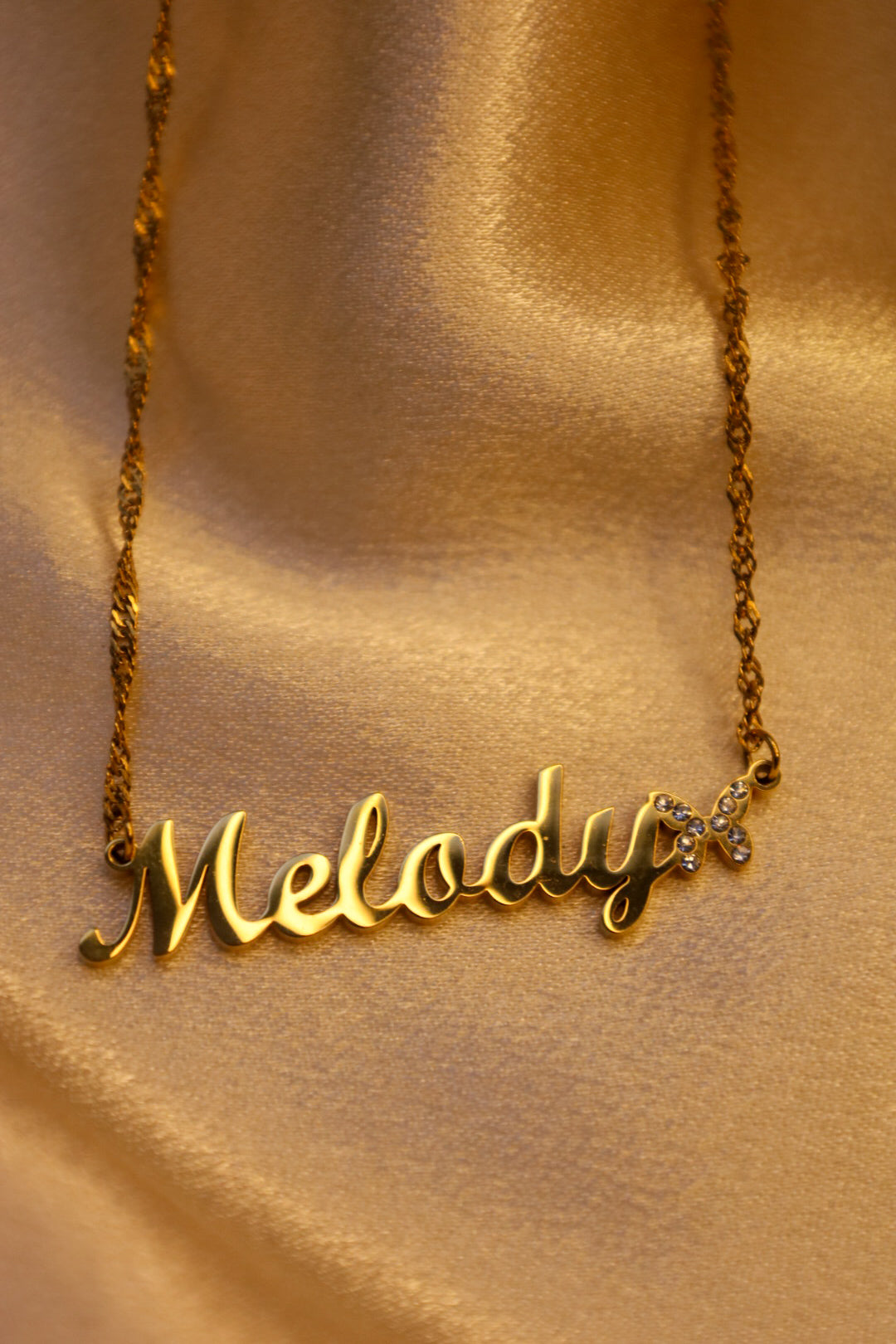 Butterfly custom name necklace