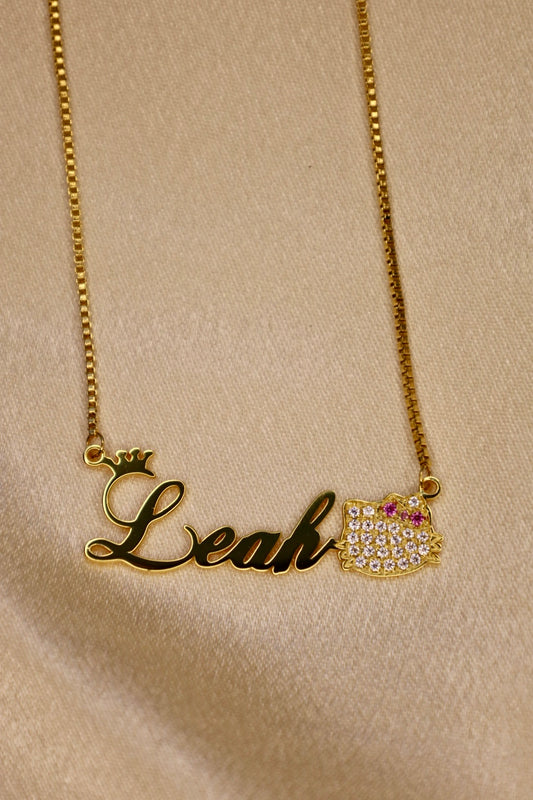 Princess Hello Kitty Name Necklace