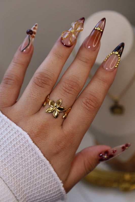 Ethereal Plumeria Band Ring
