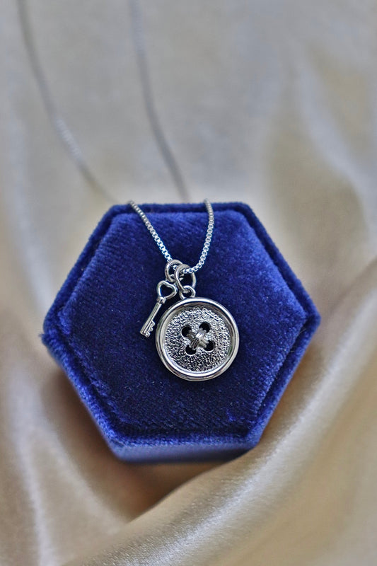 Button X Key Necklace