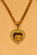 Betty Boop Heart Rolex Necklace