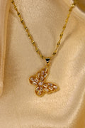 “Beverly” butterfly necklace
