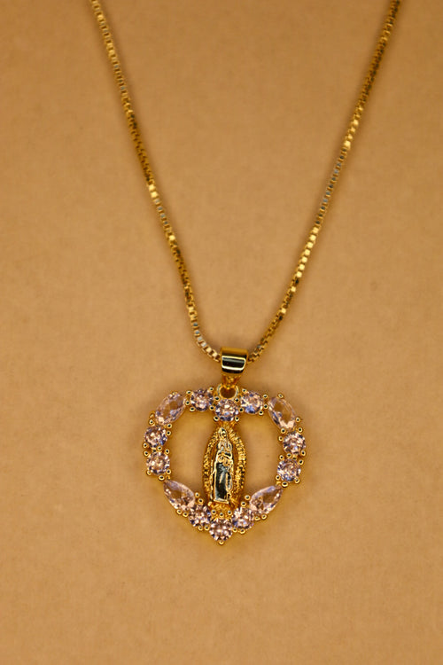 Blinged Out Virgencita Necklace